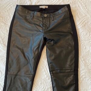 Banana Republic Sloan leggings faux leather front